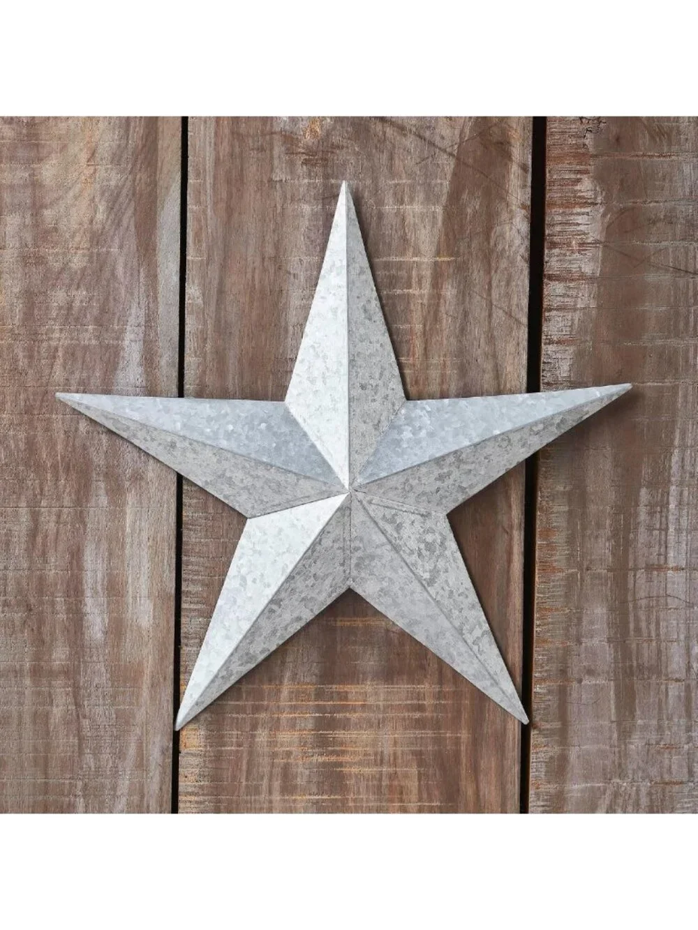 Patriotic Metal Star Wall Decor - 12x12 Galvanized Hanging for Independence Day